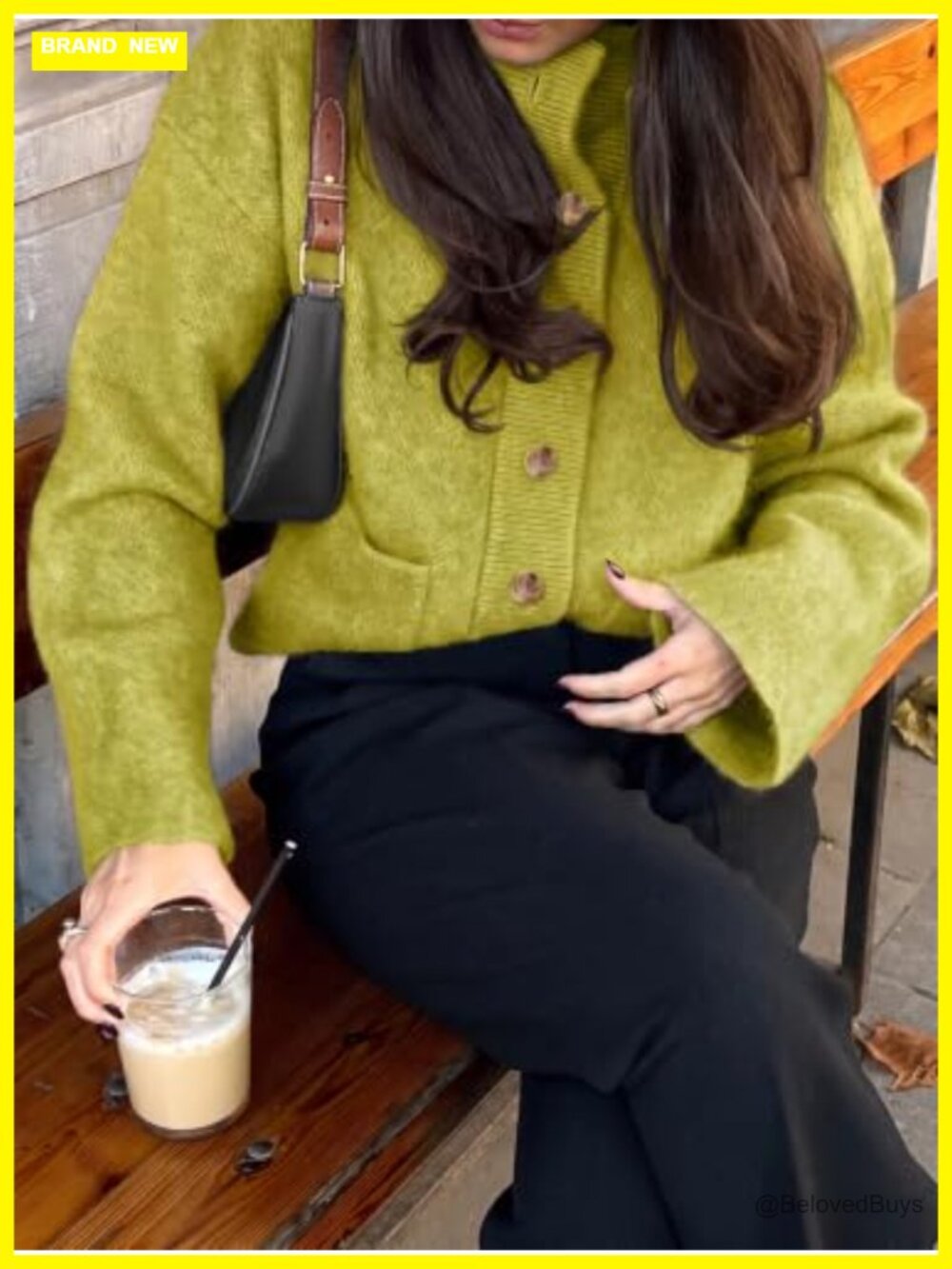 Chunky Knit Cardigan Sweater Button Down Open Front Long Sleeve with Pockets - Picture 2 of 6
